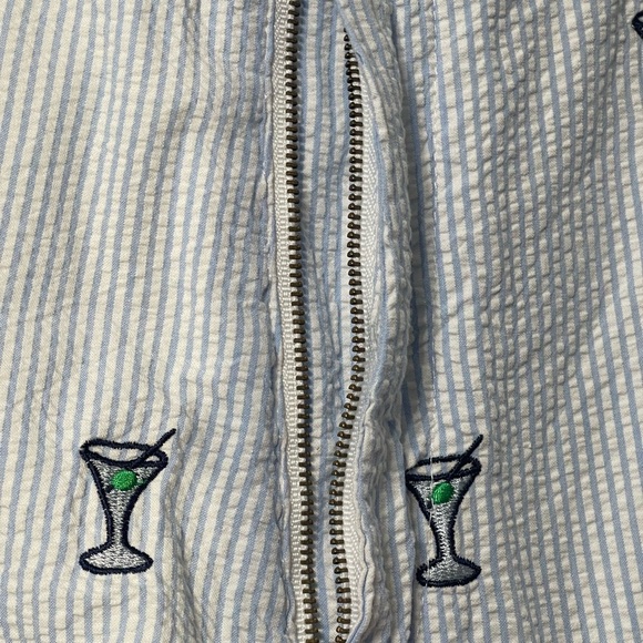 CAstaway CISCO EMBROIDERED SHORT BLUE SEERSUCKER WITH MARTINI - Size 36 - Picture 3 of 6